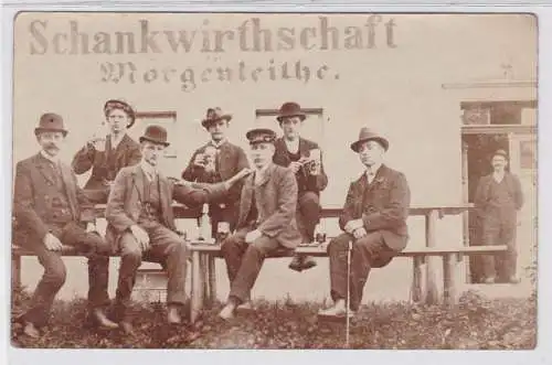 92449 Foto Ak Morgenleithe Schankwirtschaft um 1910