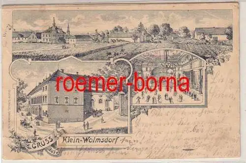 80533 Mehrbild Ak Gruss aus Klein-Wolmsdorf Gasthof 1903