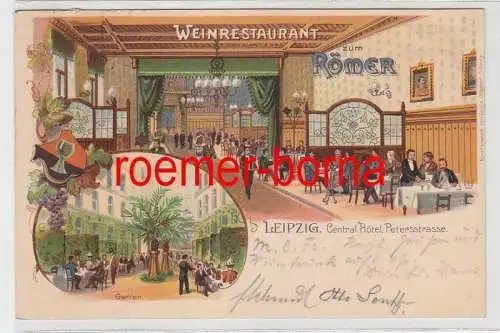 73893 Ak Lithographie Leipzig Weinrestaurant zum Römer 1900