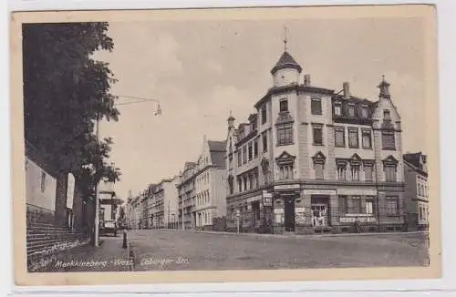 88241 Ak Markleeberg West Coburger Straße Eckladen um 1940