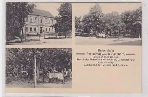 86899 Mehrbild Ak Belgershain Restaurant 'Zum Bahnhof' 1913