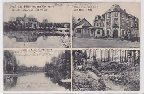 86501 Mehrbild AK Gruß aus Klingenberg-Colmnitz - Jagdschloß, Restaurant & Café