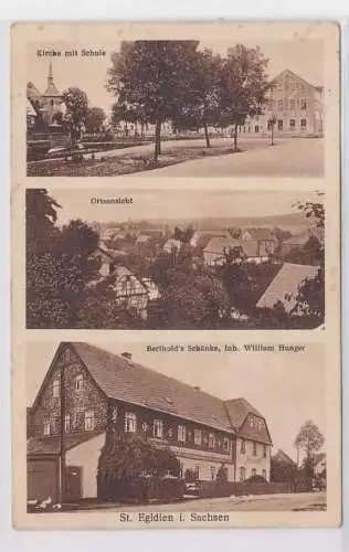 84585 Mehrbild Ak St. Egidien in Sachsen Bertholds Schänke, Schule usw. um 1925