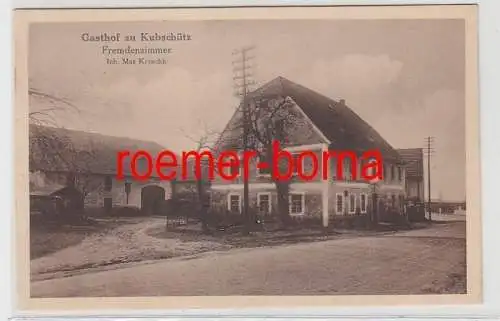 82905 Ak Gasthof zu Kubschütz Fremdenzimmer 1938