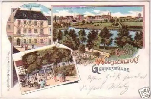 21827 Ak Lithographie Gruss aus Geringswalde 1902