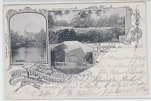 47280 Ak Lithografie Gruss vom Gasthof Vergissmeinnicht Königsfeld 1901