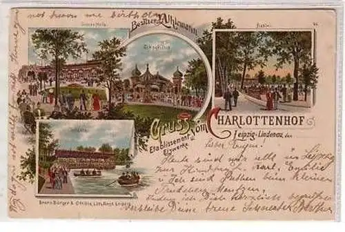 30/46 Ak Charlottenhof Leipzig-Lindenau 1901