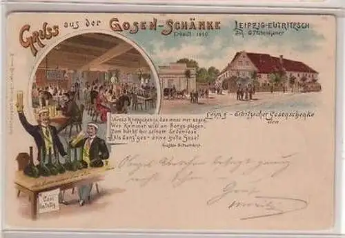 30/15 Ak Litho Gosen-Schänke Leipzig-Eutritzsch 1901