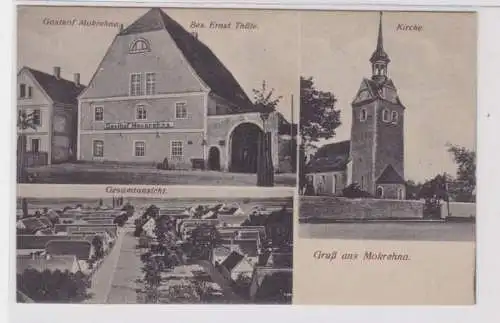 94749 Mehrbild Ak Gruß aus Mokrehna Gasthof, Kirche usw. um 1930