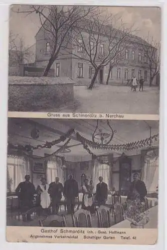 93838 Mehrbild Ak Gruß aus Schmorditz bei Nerchau Gasthof 1913