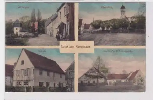 93654 Mehrbild Ak Gruß aus Klitzschen Rittergut, Gasthof, Schule usw. 1914