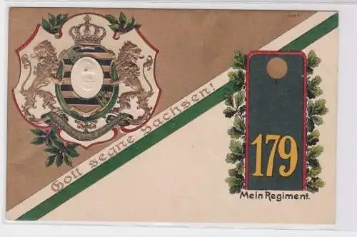 88103 Feldpost Präge Ak Sachsen Regiment 179, 1915