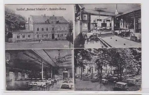 92674 Mehrbild Ak Chemnitz Borna Gasthof 'Bornaer Schmiede' um 1910