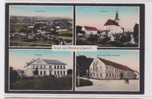 92812 Mehrbild Ak Gruß aus Mittelherwigsdorf Gasthaus zum Gütchen 1913