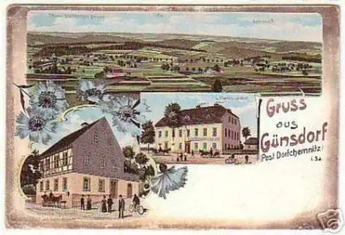 12329 Ak Lithographie Gruß aus Günsdorf um 1900