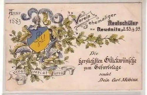 24/5 Ak Studentika Leipzig-Reudnitz Realschüler 1899