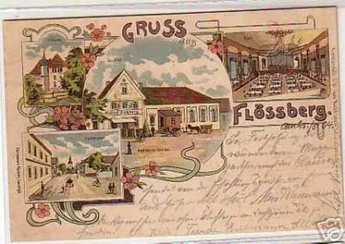 10516 Ak Lithographie Gruss aus Flössberg 1904