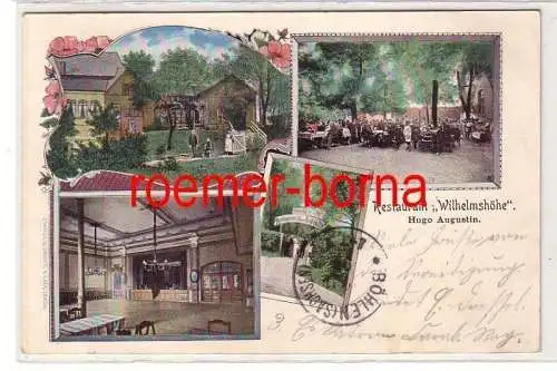 80663 Mehrbild Ak Borna Restaurant 'Wilhelmshöhe' Hugo Augustin 1899