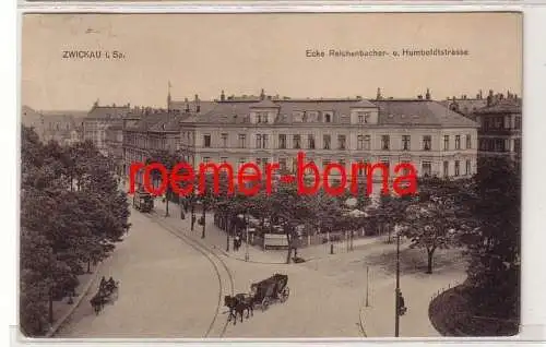 80661 Ak Zwickau i. Sa. Ecke Reichenbacher- u. Humboldtstrasse 1911