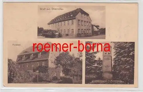 80932 Mehrbild Ak Gruß aus Oberroßau in Sachsen Gasthof, Forstamt Kriegerdenkmal