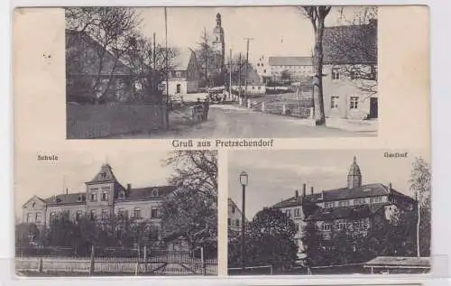 73090 Mehrbild Ak Gruß aus Pretzschendorf Schule, Gasthof usw. 1930