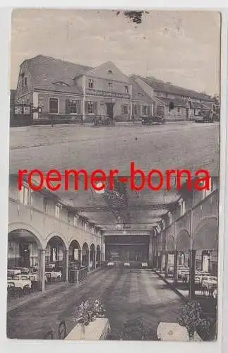 71468 Ak Rückmarsdorf bei Leipzig Gasthof zum sandberg an der Linde 1930