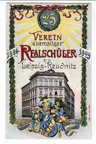 38482 Ak Verein Realschüler zu Leipzig Reudnitz 1909