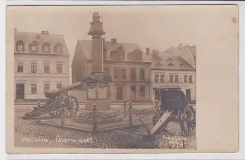 37147 Foto Ak Neusalza Obermarkt Kriegsjahr 1916