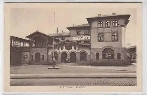 42411 Ak Oetzsch-Markkleeberg Bahnhof 1931