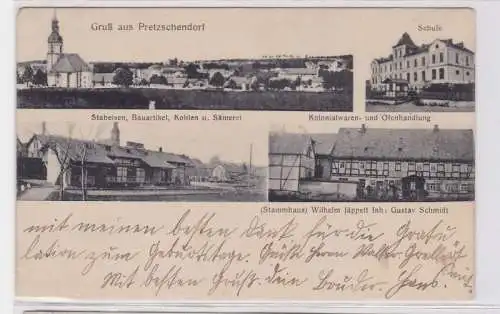 34905 Mehrbild Ak Gruß aus Pretzschendorf Schule usw. 1915