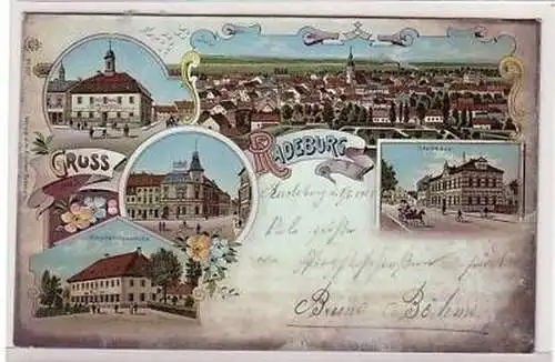 42150 Ak Lithografie Gruss aus Radeburg Hotel usw. 1903