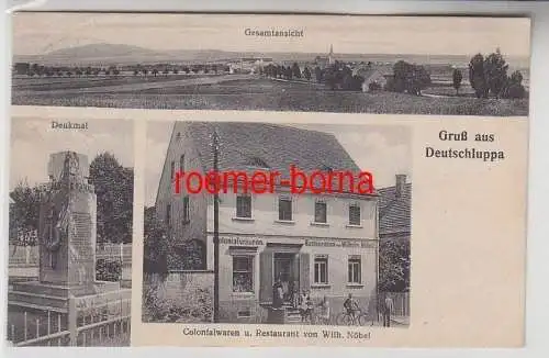 72914 Mehrbild Ak Gruß aus Deutschluppa Kolonialwaren u. Restaurant 1938