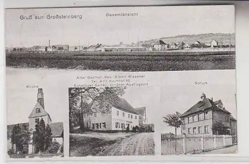 70640 Mehrbild Ak Gruß aus Großsteinberg 'Alter Gasthof' usw. 1928