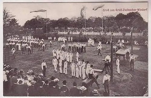 67362 Foto Ak Gruß aus Groß-Zschocher-Windorf Turnverein um 1910