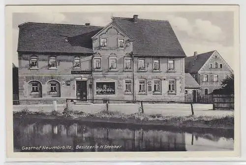 67891 Ak Gasthof Neumörbitz Besitzerin H. Stenker um 1940