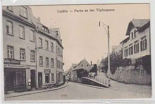 67759 Ak Colditz Partie an der Töpfergasse Zahn Atelier 1942