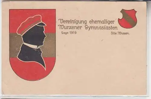 69810 Studentika Ak Vereinigung ehemaliger Wurzener Gymnasiasten um 1920