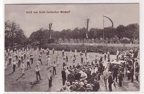 67683 Ak Gruß aus Groß-Zschocher Windorf Sportplatz des ATSV um 1910