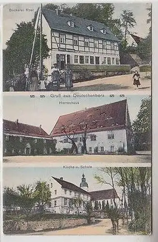 65324 Mehrbild Ak Gruß aus Deutschenbora Bäckerei Rost, Herrenhaus usw. 1907