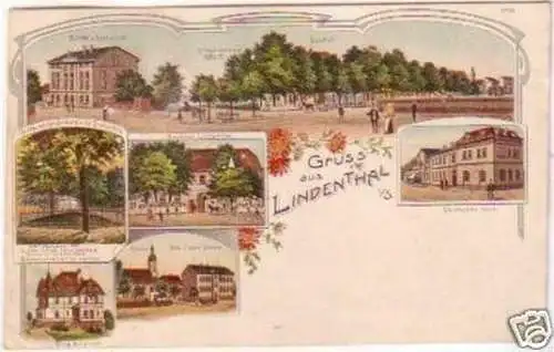 26515 Ak Lithographie Gruß aus Lindenthal in Sa. 1907