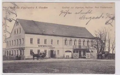 93198 Ak Ak Gruß aus Lipprandis bei Glauchau Gasthof zur Jägerlust 1911