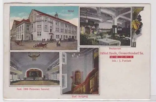 93341 Mehrbild Ak Großröhrsdorf in Sachsen Hotel Haufe 1913