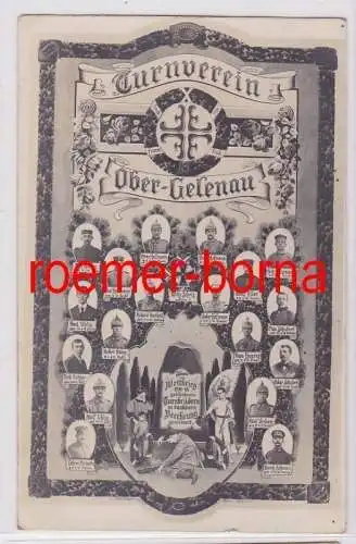 81779 AK Ober-Gelenau Turnverein Porträts der gefallenen Turnbrüder um 1918