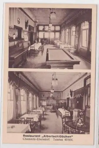 47416 Mehrbild Ak Chemnitz Ebersdorf Restaurant 'Albertschlößchen' um 1920