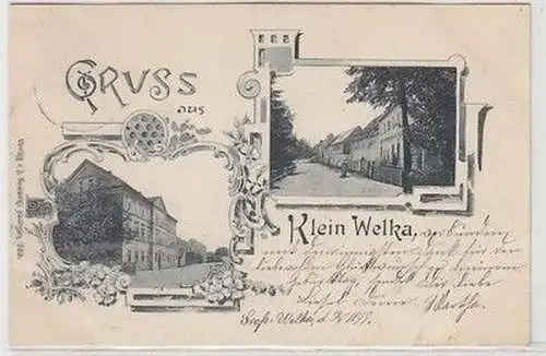 59131 Mehrbild Ak Gruß aus Klein Welka Ortsansichten 1899