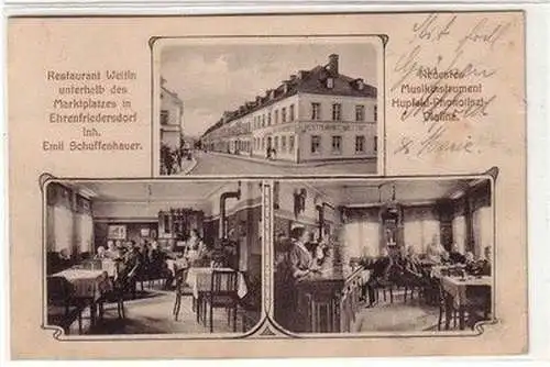 58766 Mehrbild Ak Ehrenfriedersdorf Restaurant Wettin 1916