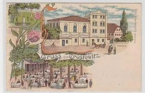 42056 Ak Lithografie Gruss aus Crostewitz Gasthof 1903