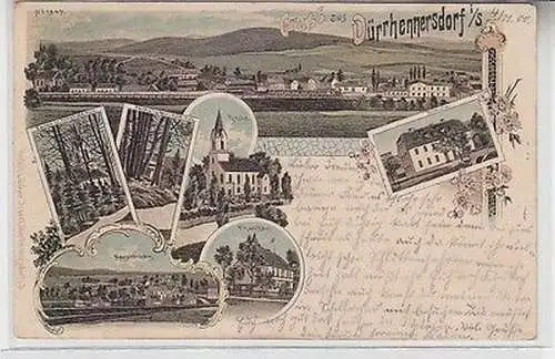 48960 Ak Lithographie Gruss aus Dürrhennersdorf in Sachsen 1900