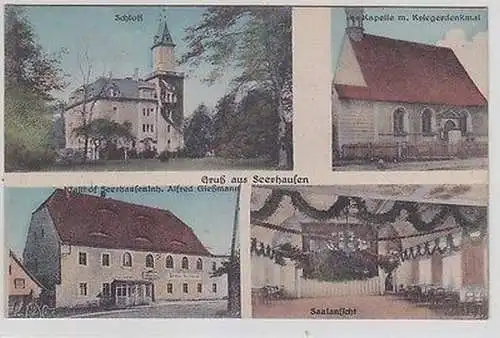 56757 Mehrbild Ak Gruß aus Seehausen Gasthof, Schloß, Kapelle usw. um 1910