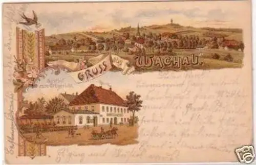 19988 Ak Lithographie Gruß aus Wachau Gasthof 1903